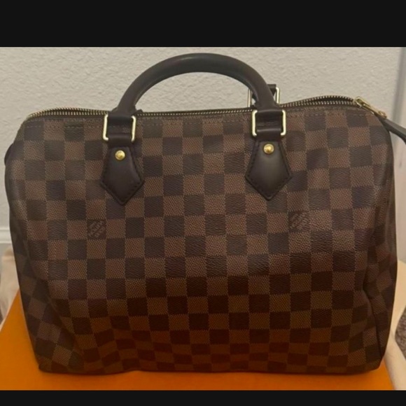Louis Vuitton Brown Checkered Tote - Picture 2 of 2